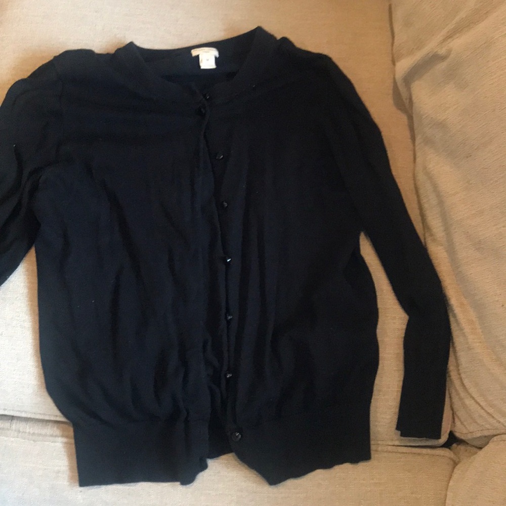 Classic black JCrew cardigan